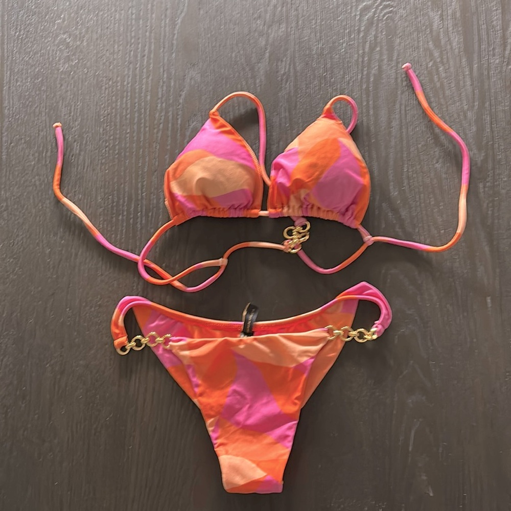 Vix Paula Hermanny Bikini set swimwear swimsuit Size M Medium Top & Bottom